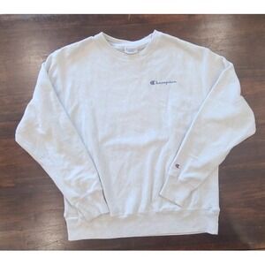 Vintage Champion Reverse Weave Made USA Crewneck Sweatshirt Sz L Grey